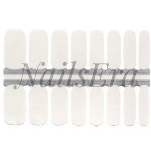 Milky White Nail Wraps / Nail  Strips / Nail Stickers