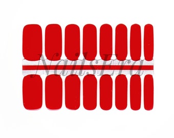 Protège-ongles rouge fraise Stickers pour ongles Bandes de vernis à ongles Stickers pour ongles Art d'ongles cadeau pour femme