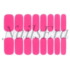 Juicy Pink Semi-gehärtete Gel Nail Wraps / Nagelstreifen / Nagelaufkleber