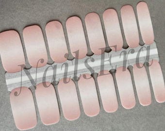 Apricot Ombre Nail Wraps: Easy Application Nail Stickers