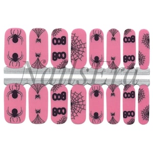 Spooky Spider Nail Wraps: Halloween Nail Stickers