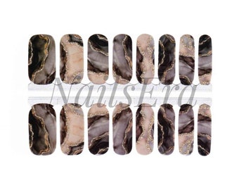 Beige Marble Nail Wraps / Nail  Strips / Nail Stickers