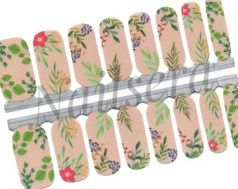 Meadow Floral Nail Polish Strips: Easy Nail Art.