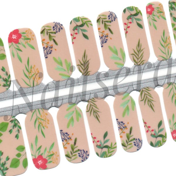 Meadow Floral Nail Polish Strips: Easy Nail Art