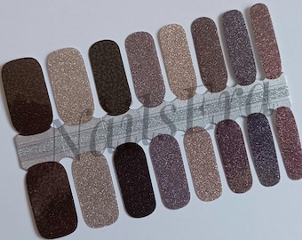 Glitter Palette Nail Wraps: Easy Application Nail Stickers