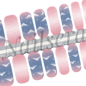 Cloudy Nail Wraps / Nail  Strips / Nail Stickers