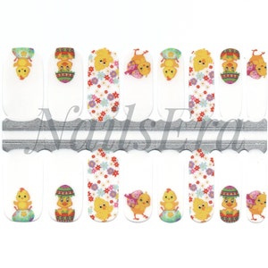 Easter Chick Nail Wraps / Nail Strips / Nail Stickers