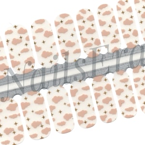 Pink Cloud Nail Wraps: Easy Application Nail Polish Strips