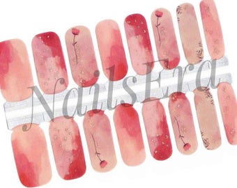 Beige Water Colors Nagelverpackungen / Nagellackstreifen