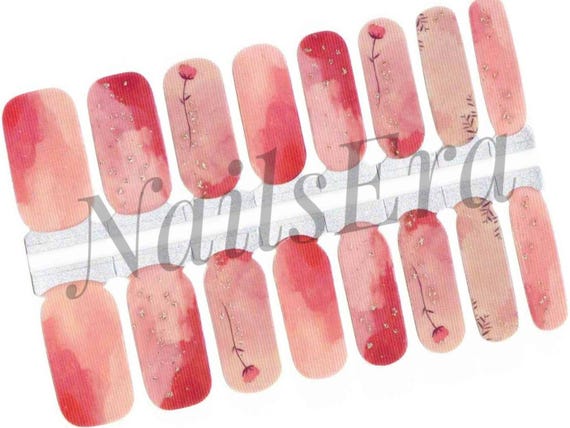 Beige Water Colors Nail Wraps / Nail polish Strips