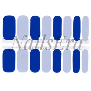 Blue Solid Nail Wraps: Easy Application Nail Stickers