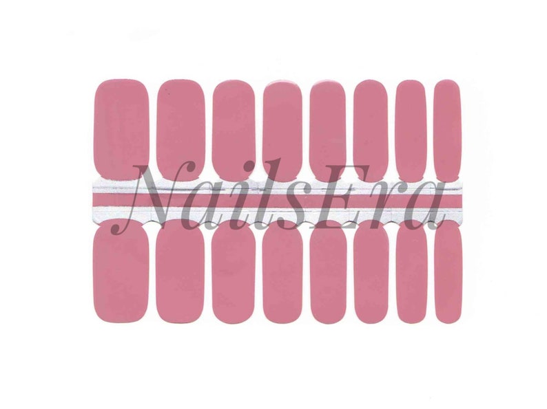 Dusky Pink Nail Wraps / Nail Strips / Nail Stickers image 1
