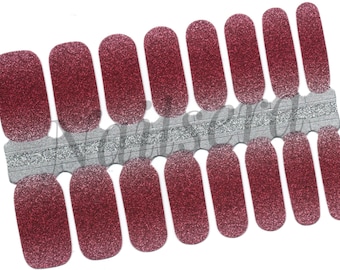 Watermelon Glitter Nail Wraps /  Nail Polish Strips