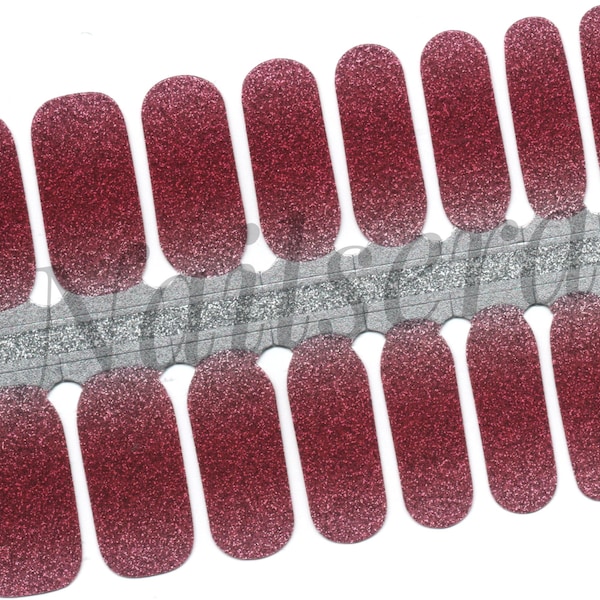 Watermelon Glitter Nail Wraps /  Nail Polish Strips