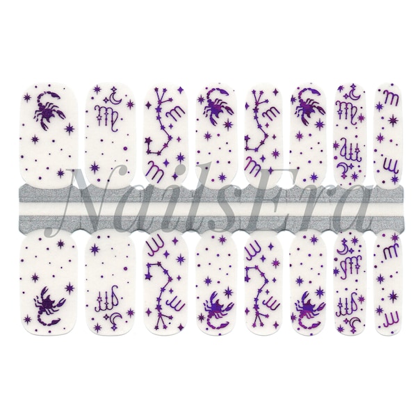 Holographic Scorpion Nail Wraps: Easy Application Nail Stickers