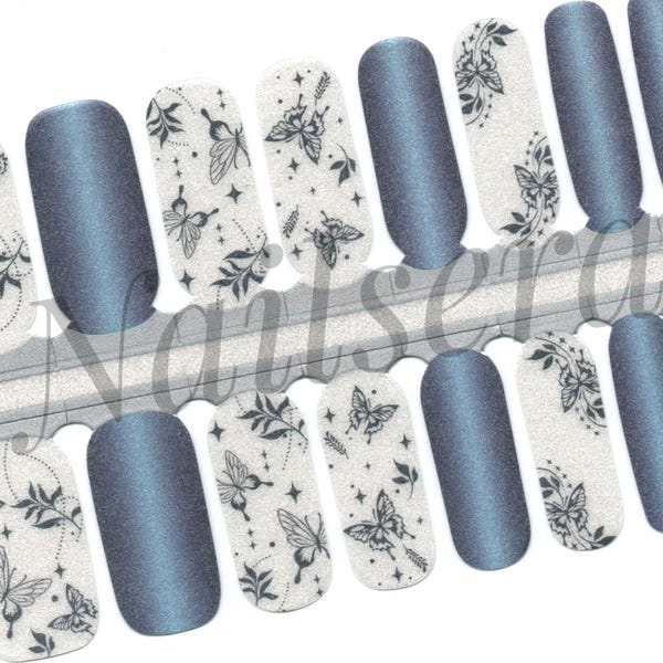Butterfly Nail Wraps: Pearly Nail Art Stickers