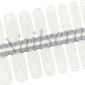 White flower (clear) Nail Wraps, Nail Strips,  Nail Stickers