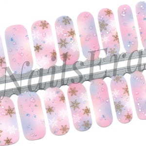 Snowflake Nail Wraps: Easy Application Nail Polish Stickers