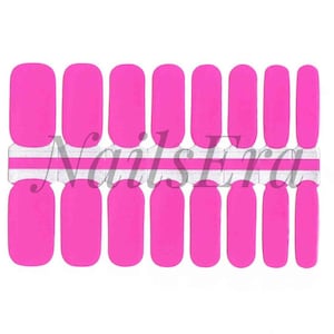 Solid Magenta Nail Wraps / Nail Stickers / Nail Polish Strips