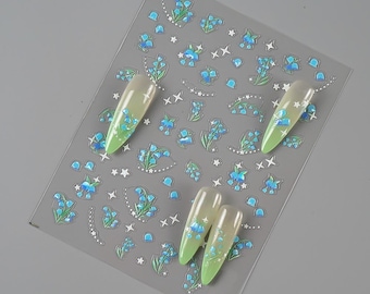 Nail Art Stickers Decals Spring Summer Lilly of the valley Self Adhesive DIY Nails