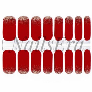 Goudkleurige rode nagelfolie nagelstickers Nagellakstrips nagelstickers Nail Art Cadeau voor vrouwen