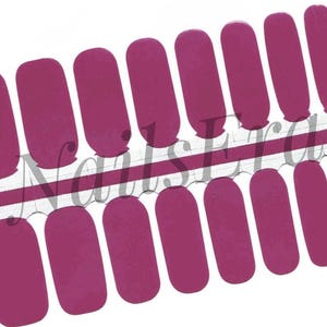 Eggplant Nail Wraps: Easy Application Nail Polish Stickers 画像 1