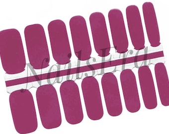 Eggplant Nail Wraps: Easy Application Nail Polish Stickers