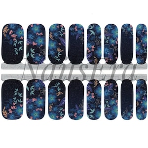 Midnight Fireflies Nail Wraps: Easy Nail Art Stickers