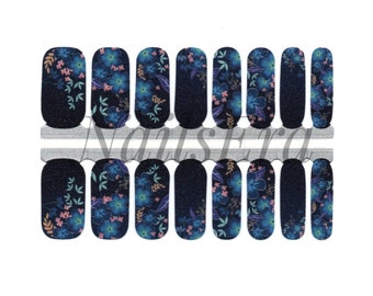 Midnight Fireflies Nail Wraps / Nail  Strips / Nail Stickers