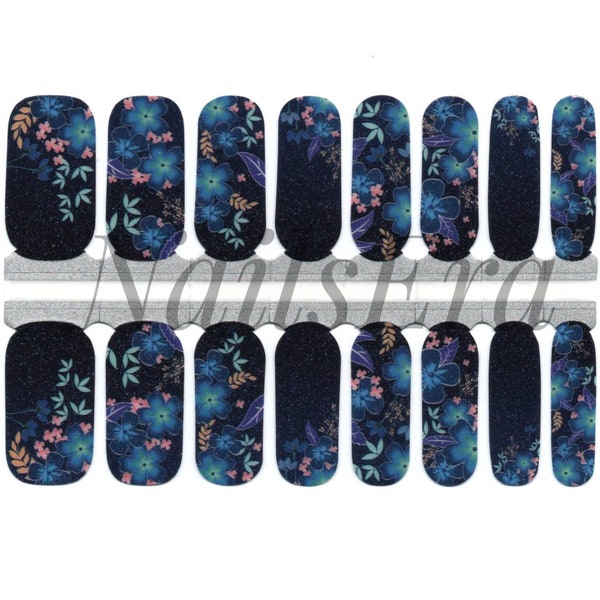 Midnight Glühwürmchen Nail Wraps / Nagelstreifen / Nagelsticker