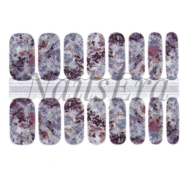 Grey Marble Nail Wraps / Nail  Strips / Nail Stickers