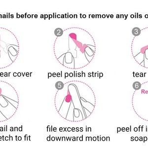 Dusky Pink Nail Wraps / Nail Strips / Nail Stickers image 3