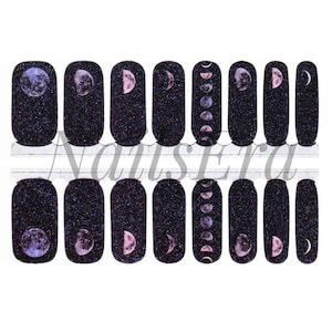Moon Phase Nail Wraps / Nail  Strips / Nail Stickers
