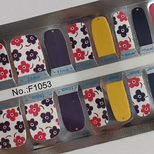 Color mix Toe Nail Wraps / Nail  Strips / Nail Stickers