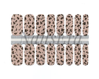 Beige animal print Nail Wraps / Nail  Strips / Nail Stickers