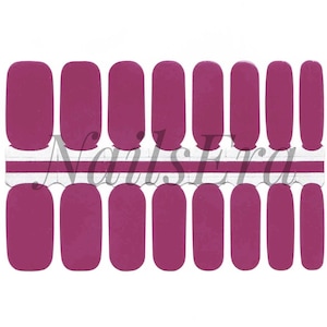Eggplant Solid Nail Wraps / Nail  Strips / Nail Stickers