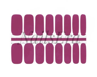 Eggplant Solid Nail Wraps / Nail  Strips / Nail Stickers