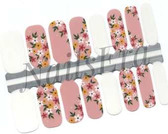 Floral Nail Wraps: Easy Application Nail Polish Strips