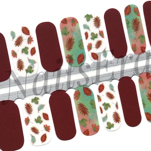 Autumn Leaves Nail Wraps: Easy Application Nail Stickers