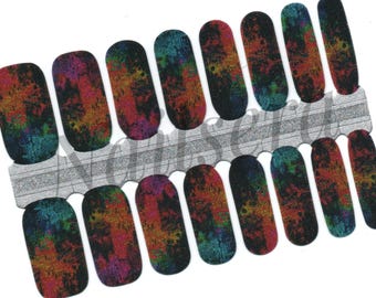 Dark Color Nail Wraps /  Nail Polish Strips
