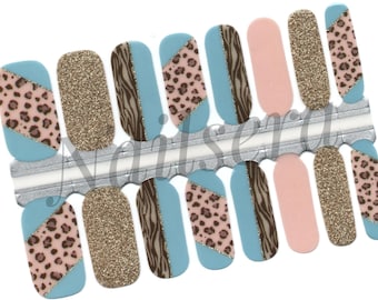 Fun Animal Print Nail Wraps: Easy Application Nail Polish Stickers