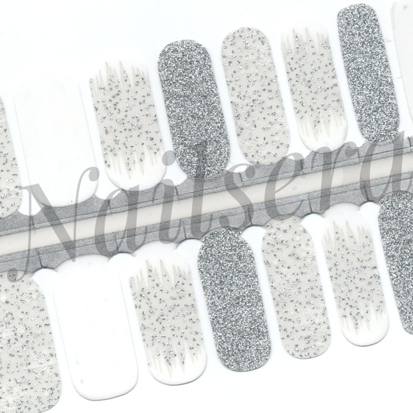 White Snow Nail Wraps: Easy Application Nail Polish Stickers