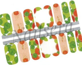 Citrus Nail Wraps: Easy DIY Nail Stickers Lemonade