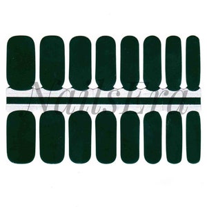 Solid Dark Green Nail Wraps / Nail  Strips / Nail Stickers