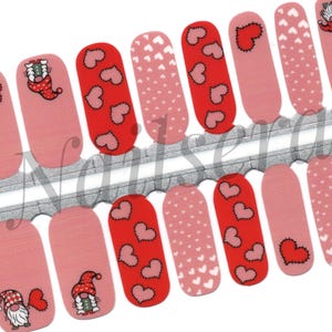 Santa in love Nail Wraps / Nail  Strips / Nail Stickers / transparent nail wraps gift for women