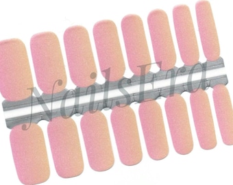 Coral Pink Nail Polish Wraps: Easy Application Nail Stickers