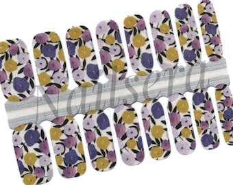 Pansy Nail Wraps Nail Stickers Nail Polish Strips Nail Decals Nail Art Gift for Women