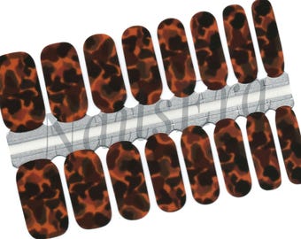 Tortoise Nail Wraps: Easy Application Nail Stickers