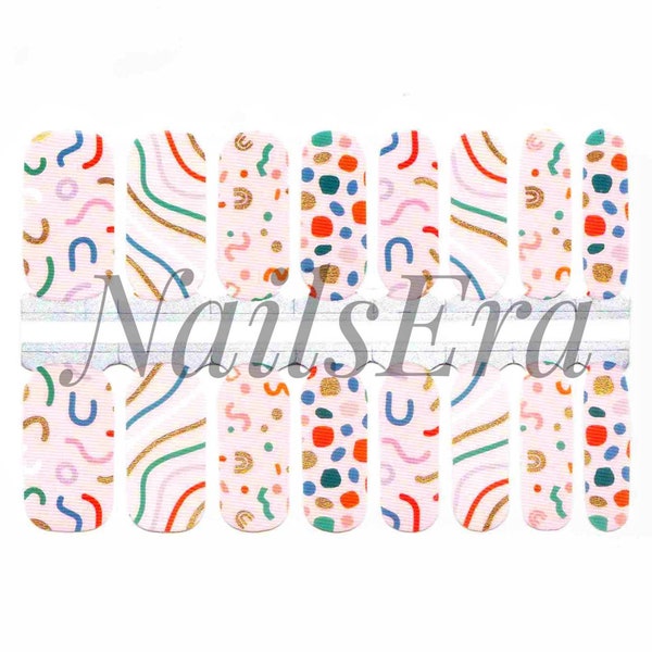 Pink Frizz Nail Nail Wraps Nail Stickers Nail Polish Strips Nail Decals Nail Art Gift for Women