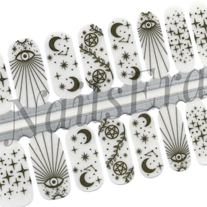 Sky Tellers Nail Wraps Nail Stickers Nail Polish Strips Nail Decals Nail Art Gift for Women (clear)
